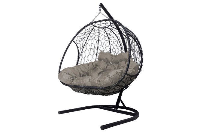 Изображение товара Подвесное кресло Добрыня, черный каркас, 133x193x112 см