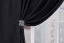 Штора на ленте MICASA Лоретте (Lorette) 200х280 см, 1 шт., цвет чёрный