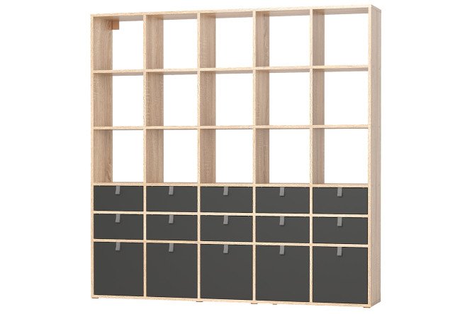 Изображение товара Стеллаж 25 секций Bricks дуб сонома / антрацит
