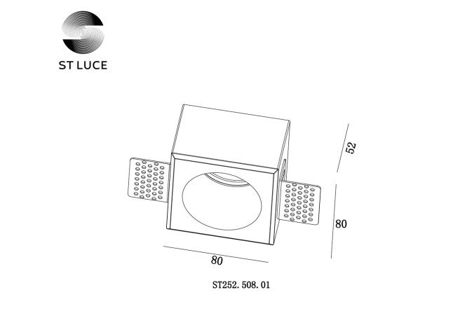 Светильник встраиваемый ST LUCE ST252 3 кв.м, 8x5.2x8 см, GU10