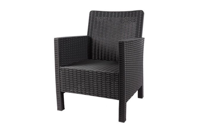 Изображение товара Кресло садовое СадКо цвет каркаса тёмно-серый, отделки тёмно-серый