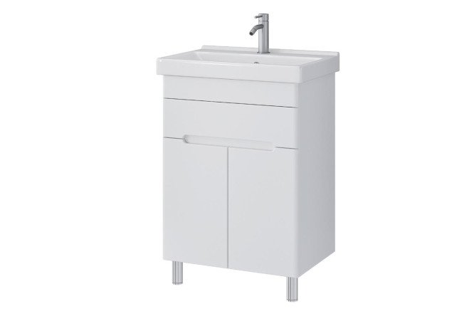 Изображение товара Напольная тумба Sanstar Модена 61 см с раковиной белого цвета