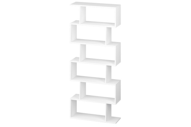 Изображение товара Стеллаж Ницца из ЛДСП 73х173,2х25 см белый снег для дома и офиса