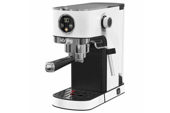 Изображение товара Рожковая кофеварка KORTING KCM 1003 EW нержавеющая сталь компактная