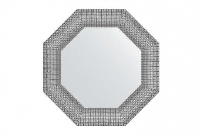 Изображение товара Настенное зеркало в багетной раме EVOFORM Octagon BY 3877 57x57 см серебряная кольчуга
