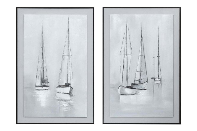 Изображение товара Набор репродукций в раме Корабли для декора интерьера