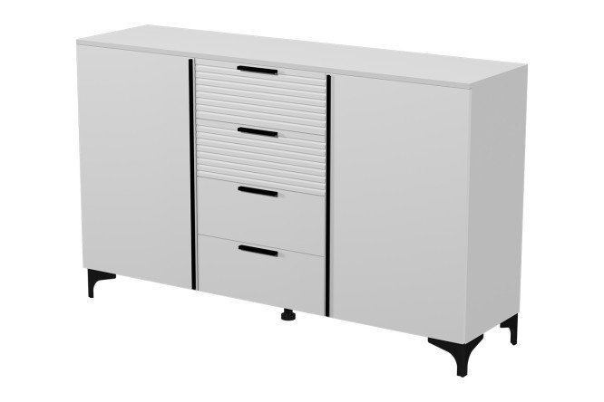 Изображение товара Комод Брента белый, современный шкаф для хранения с вместительными ящиками