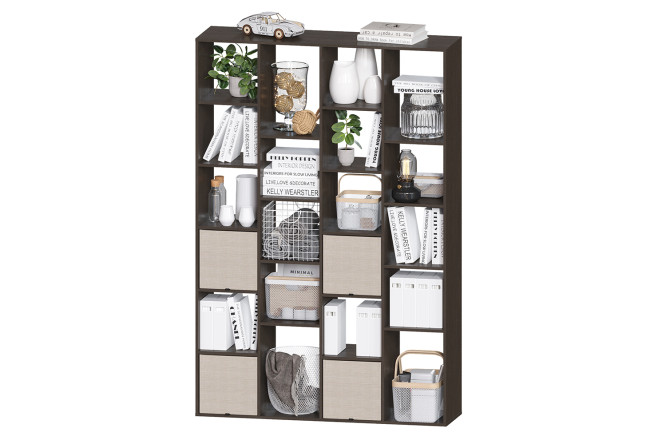 Изображение товара Стеллаж СТ 214В из ЛДСП венге размеры 142,6х212,8х39 см