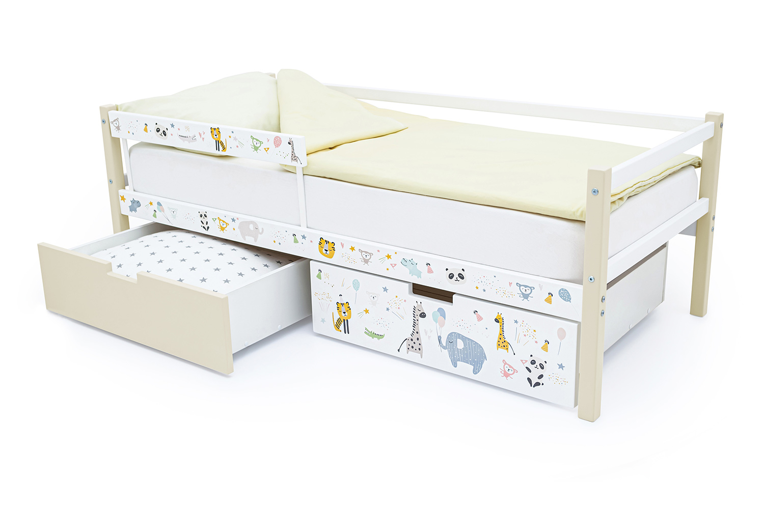 Детская кровать умка с бортиком и ящиками