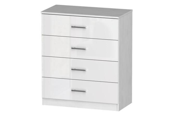 Изображение товара Комод Лайф 80х90х40 см белый бриллиант с северным деревом