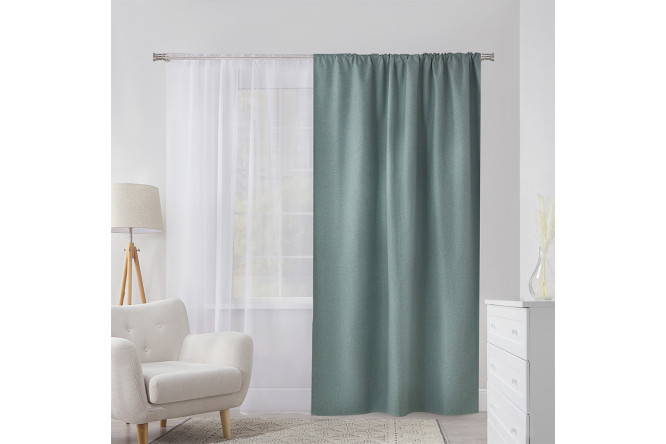 Изображение товара Штора ESTUDI BLANCO Ester 180х270 см, 1 шт., цвет светло-зелёный