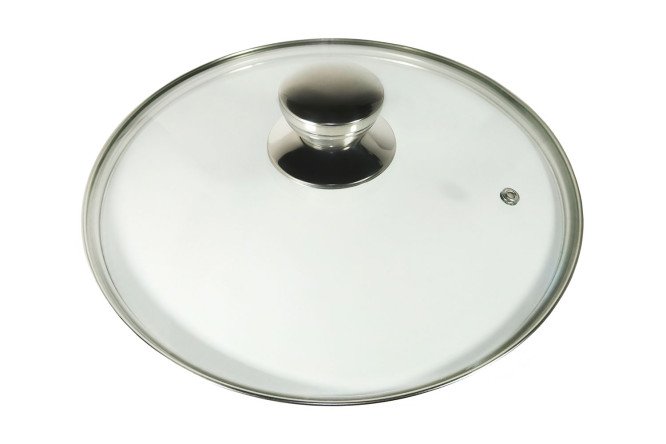Изображение товара Kрышка PANAIRO Chrome 16 см - стеклянная крышка с хромированной окантовкой