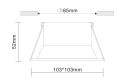 Светильник встраиваемый ST LUCE ST207 3 кв.м, 10.3x5.2x10.3 см, GU10