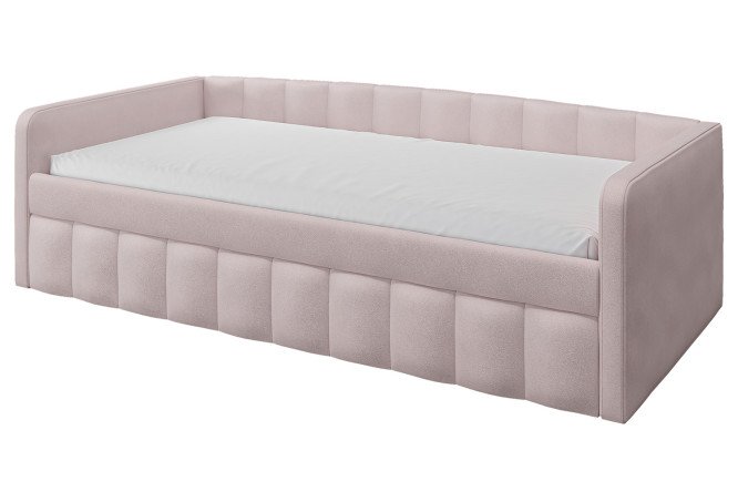 Изображение товара Кровать одинарная с выкатной частью Молли Стандарт 90х200 см цвет пудра