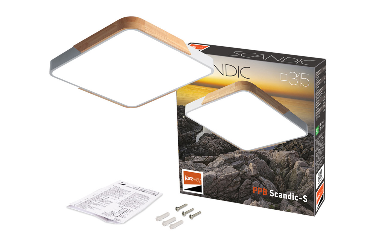 Светильник потолочный JAZZWAY PPB Sсandic-S 8 кв.м., LED, 31.5 см