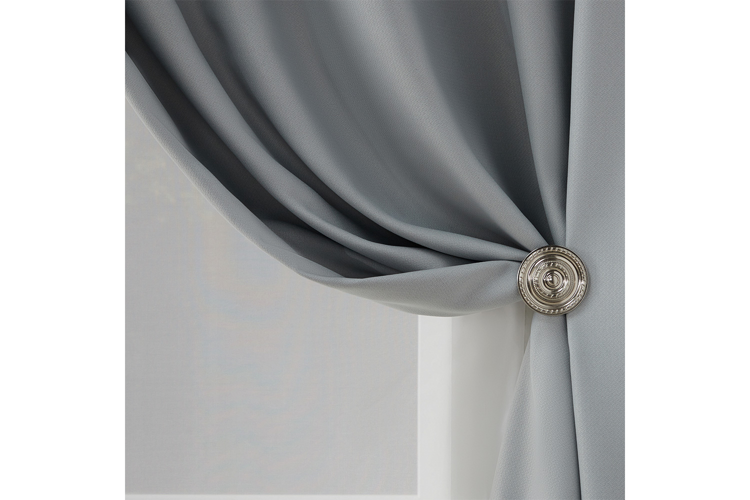 Штора MICASA Pure 145х260 см, 1 шт., цвет серый