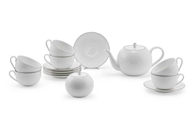 Изображение товара Чайный сервиз HOFF Велюте на 6 персон 6 перс., 14 предм., Костяной фарфор