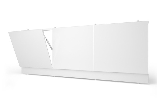 Изображение товара Экран под ванну с откидными дверцами ЭОS_000802 149х54 см ПВХ алюминий