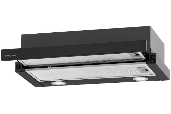 Изображение товара Вытяжка KRONAsteel Kamilla T 600 black 59.7х16.2х30 см эффектная и тихая