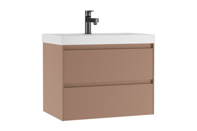 Изображение товара Подвесная тумба под раковину Домино Verona 59.2 см мокко с доводчиком