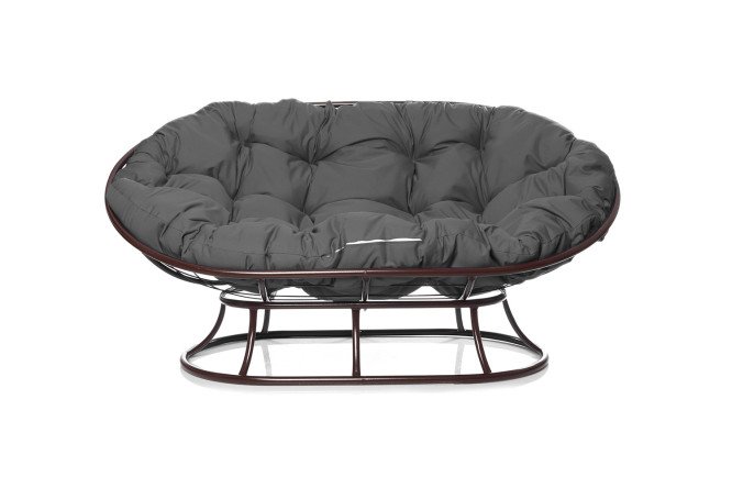 Изображение товара Диван Мамасан 164х75х104 см коричневый и серый для дома