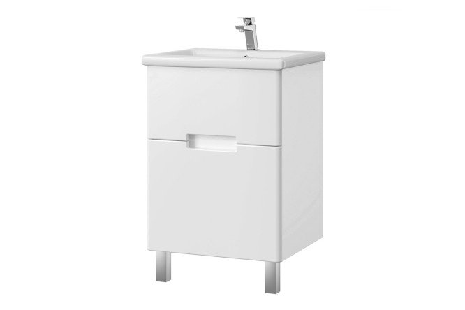 Изображение товара Тумба для ванной Kani 60x60 см белая напольная с доводчиком