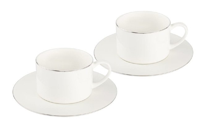 Изображение товара Чайный набор GIPFEL Platinum 2 перс., 4 предм., Костяной фарфор