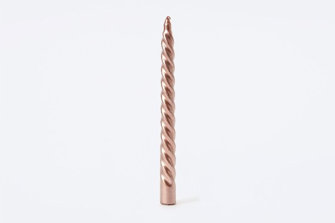 Изображение товара Витая лакированная свеча 25 см схема колонна стильный дизайн