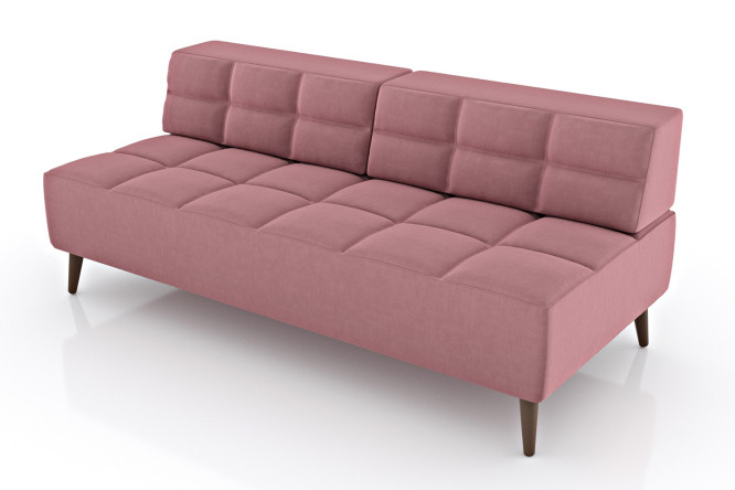 Изображение товара Диван без спинки Нельсон коралловый компактный современный стильный