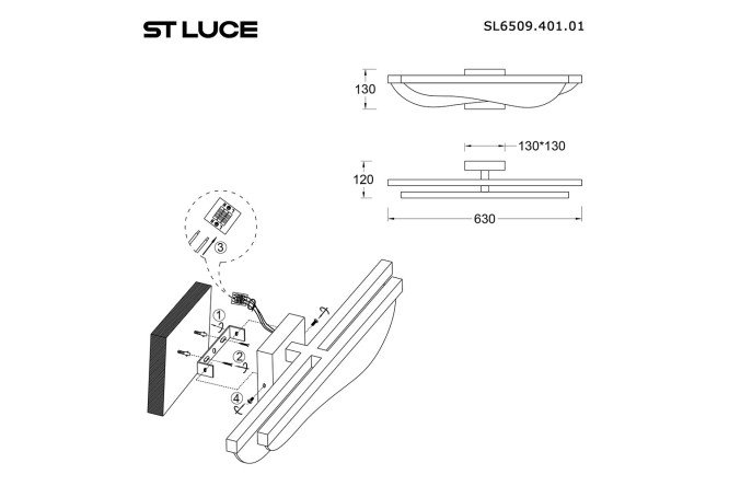 Светильник настенный ST LUCE Fesale 6 кв.м, LED
