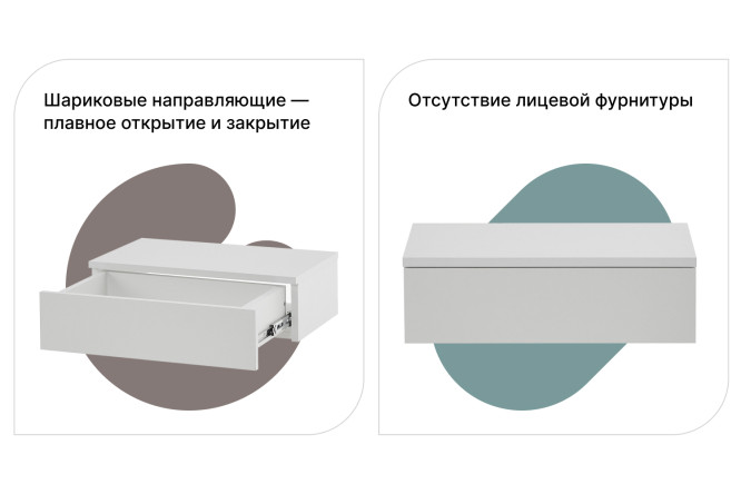 Туалетный столик навесной Леман 50 см
