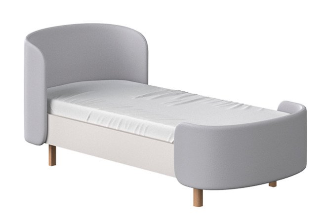 Изображение товара Подростковая кровать Kidi Soft 80х180 см белая серая для подростков