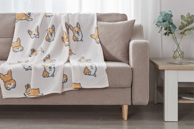 Плед MICASA Corgi Флис, 120х160 см