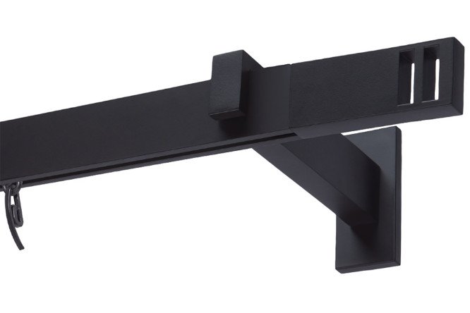 Изображение товара Карниз однорядный Хай-тек Квадро 200 см металлический для штор черный