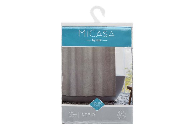 Штора для ванной комнаты MICASA Ingrid 180x180 см