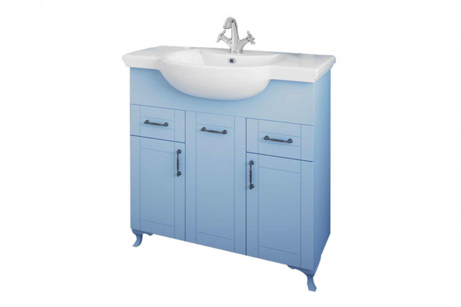 Изображение товара Тумба под раковину Sanflor Глория 82.2 см серый современный дизайн