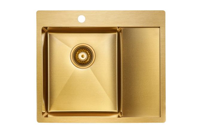 Изображение товара Врезная мойка для кухни PAULMARK Kroner 59F PM225951-BGL из нержавеющей стали