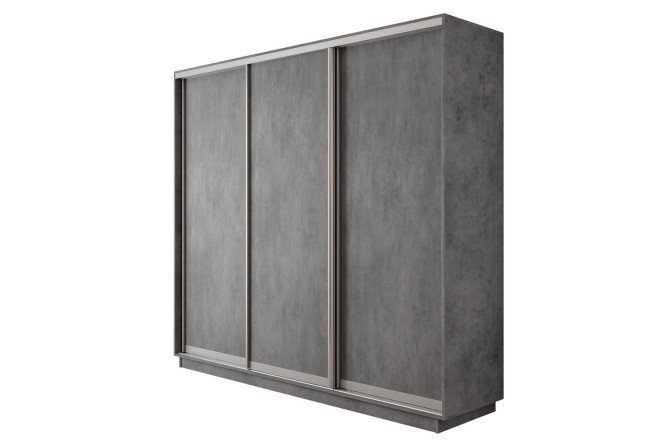 Изображение товара Шкаф-купе Оптима 3-дверный бетон 180х220х60,1 см для спальни и гардеробной