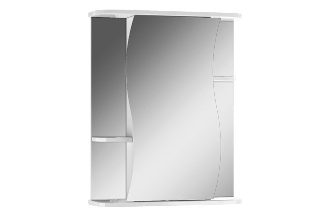 Изображение товара Шкаф-зеркало Айсберг Волна 2-60 ШЗ/9 левый 61.6х70х15.7 см