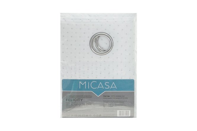 Штора для ванной комнаты MICASA Felicity 180x180 см