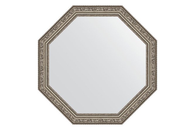 Изображение товара Настенное зеркало в багетной раме EVOFORM Octagon BY 3692 60.4х60.4 см серебро