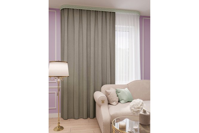 Изображение товара Штора LEGRAND Канвас, 150х280 см, цвет трюфель