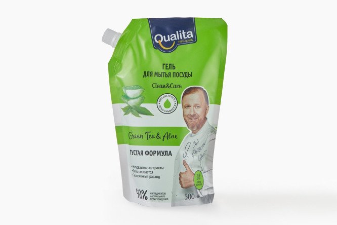 Изображение товара Средство для мытья посуды Qualita Green Tea&Aloe