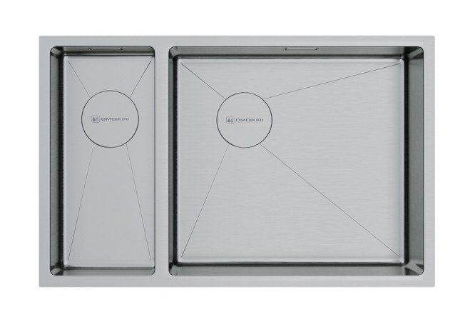 Изображение товара Мойка врезная OMOIKIRI Taki 69-2-U/IF-R Side-IN 4993182 69.5х44х20 см
