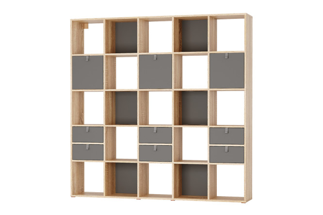 Изображение товара Стеллаж Bricks 25 секций с ящиками и дверками - практичное решение для хранения