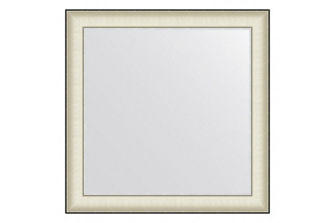 Изображение товара Настенное зеркало в багетной раме EVOFORM BY 7632 белая кожа хром 78х78 см