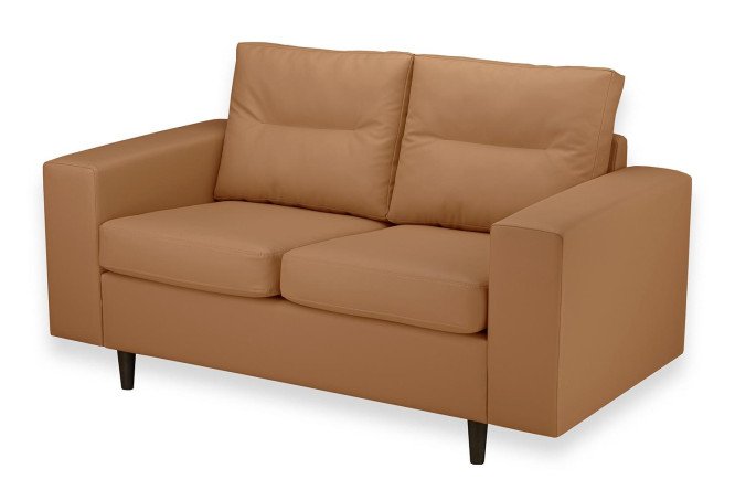 Изображение товара Двухместный диван Бруно плюс рыжий 152х84х80 см стильный и комфортный