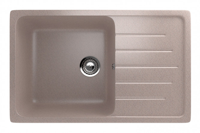 Изображение товара Мойка с крылом ULGRAN U-400 75х49.5х20 см искусственный мрамор