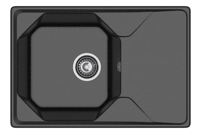 Изображение товара Мойка врезная с крылом GRANFEST Unique GF-U-740L 74х50х20 см