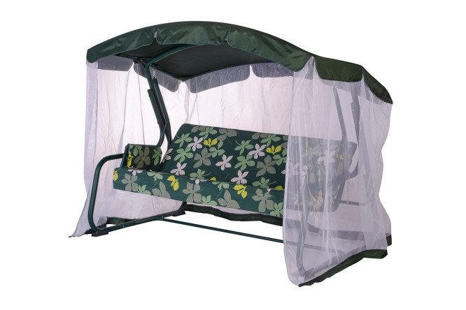 Изображение товара Садовые качели Тропикана Зеленый каркас зелёный тент зелёный